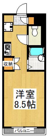 エスポワール91(ワンルーム/3階)の間取り写真
