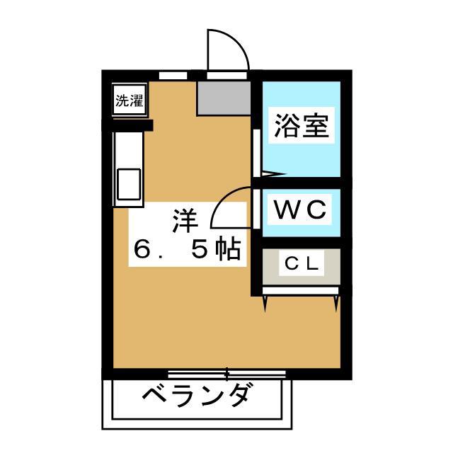 石井ハイツ(ワンルーム/2階)の間取り写真