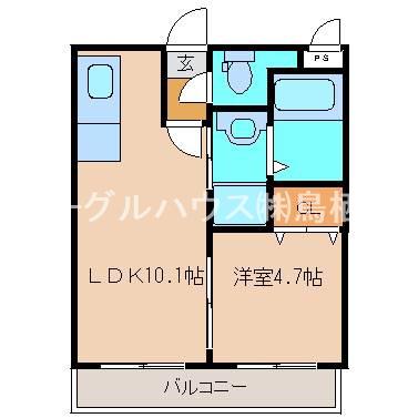 アーバンヒルズI(1LDK/2階)の間取り写真
