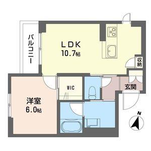 アルプ・フーベル(1LDK/2階)の間取り写真