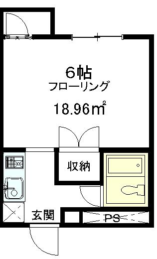 マイコート真宮(ワンルーム/5階)の間取り写真