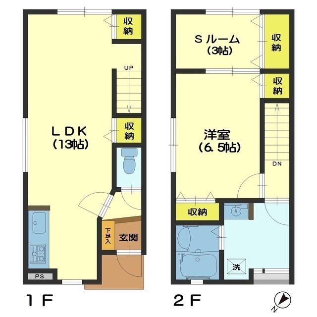 リーテハイムII(1SLDK/1階)の間取り写真