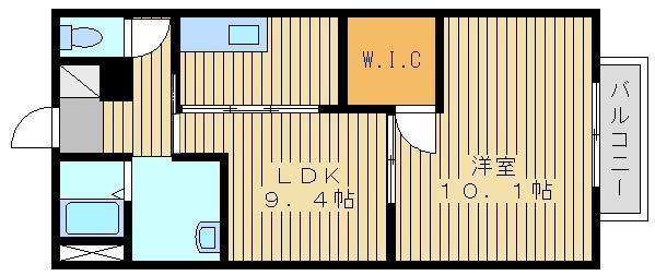 JR宇野線 備前西市駅 徒歩57分 2階建 築22年(1LDK/2階)の間取り写真