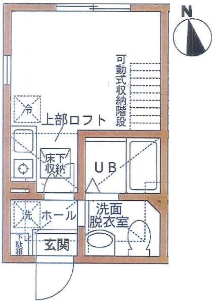 リーブルコート弘明寺(ワンルーム/1階)の間取り写真