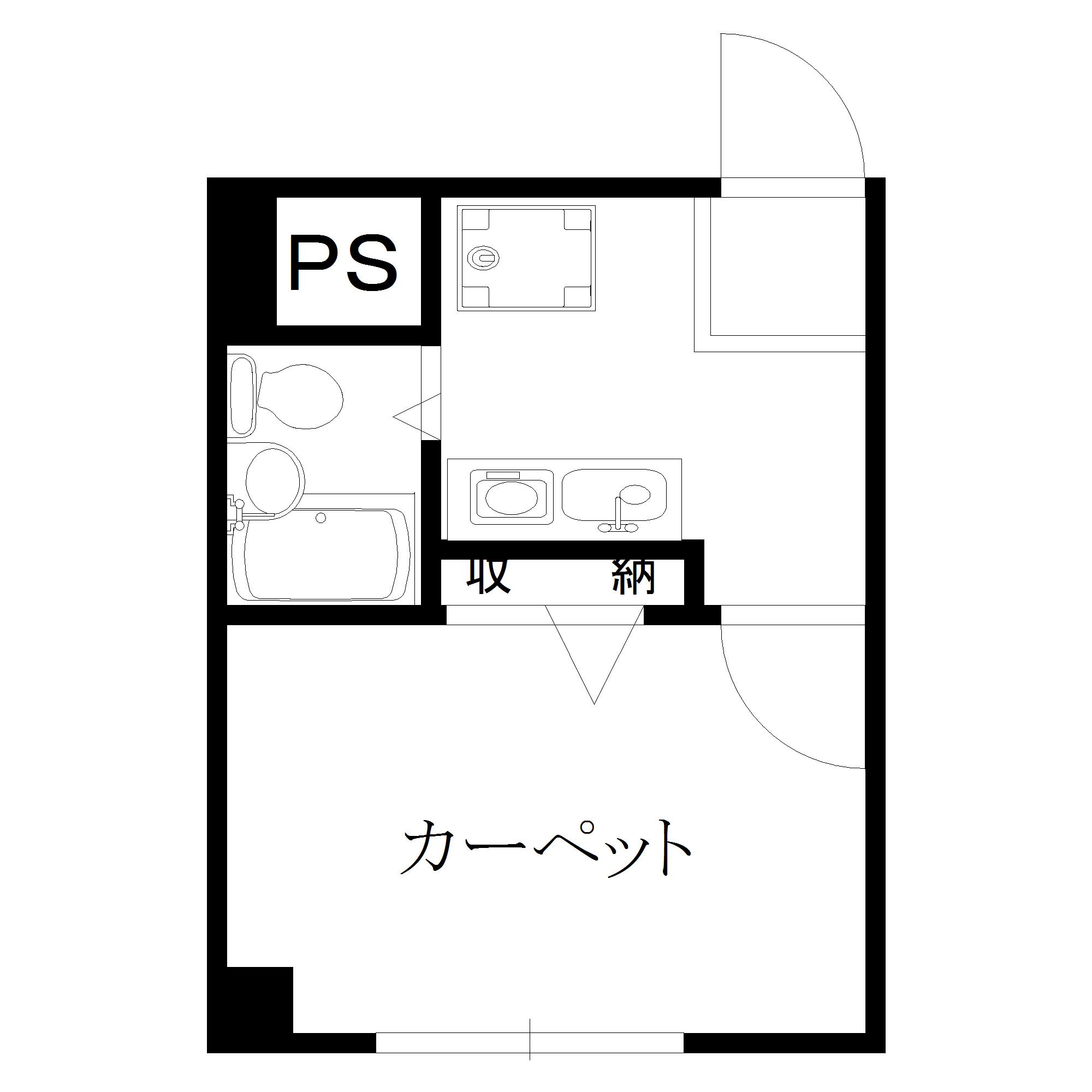 セレーネ田園調布南(1K/1階)の間取り写真