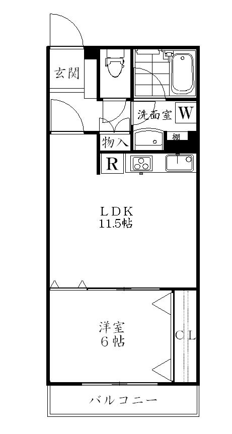 レーベンハイム板橋フィーリア(1LDK/4階)の間取り写真