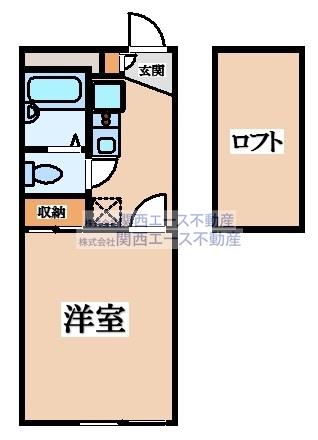レオパレスドリーム田中21(1K/2階)の間取り写真