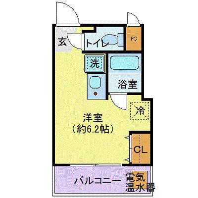 片平ブラボン(ワンルーム/3階)の間取り写真
