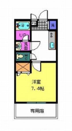 フジパレス貝塚半田(1K/2階)の間取り写真