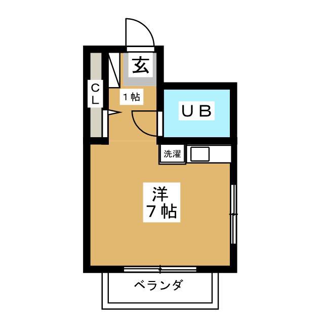 ガーデンハイツ秀(ワンルーム/2階)の間取り写真