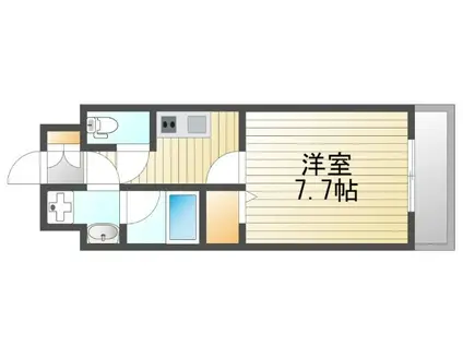 SUN GATE(1K/2階)の間取り写真