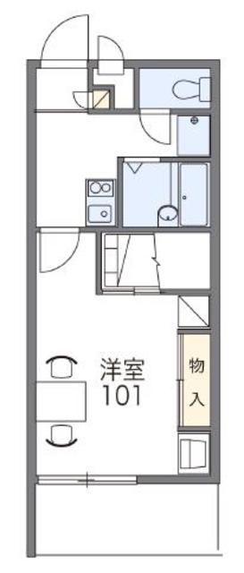 レオパレスPOEM(1K/3階)の間取り写真