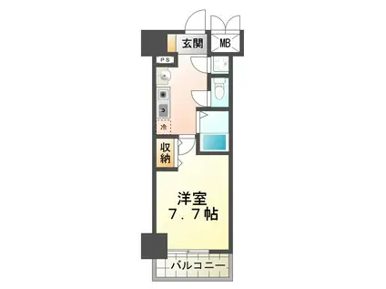 STATIONCOURT ノース(1K/7階)の間取り写真