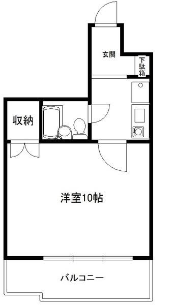 ヌーベルフルーブ(1K/6階)の間取り写真