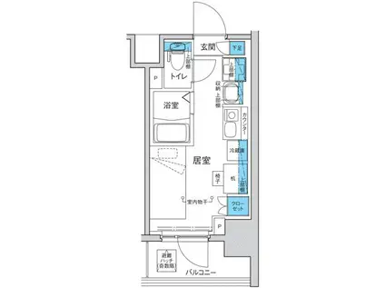 キャンパスヴィレッジ要町(ワンルーム/11階)の間取り写真