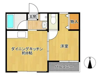 安武アパート(1LDK/1階)の間取り写真