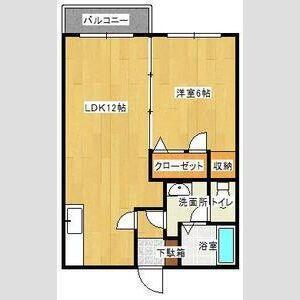 メナージュ B(1LDK/1階)の間取り写真
