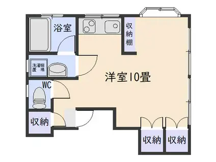 金森ハイツ(ワンルーム/2階)の間取り写真