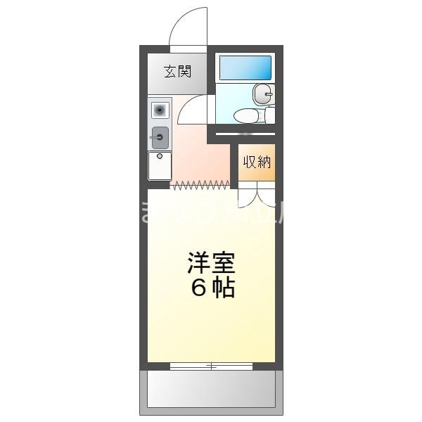 刈谷マンション(1K/2階)の間取り写真