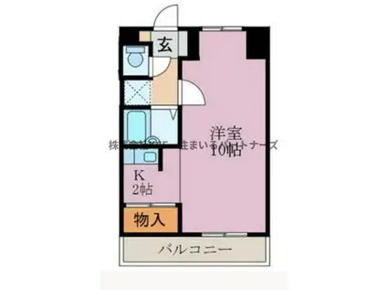 ジョイフルスワノ3(1K/2階)の間取り写真