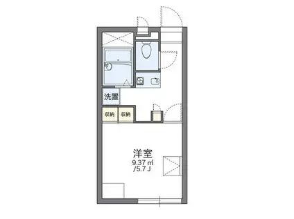 レオパレス栄(1K/1階)の間取り写真