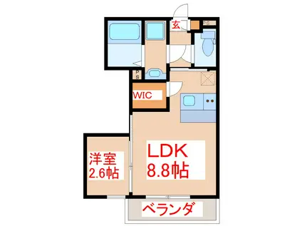 PANIGALE(1LDK/3階)の間取り写真