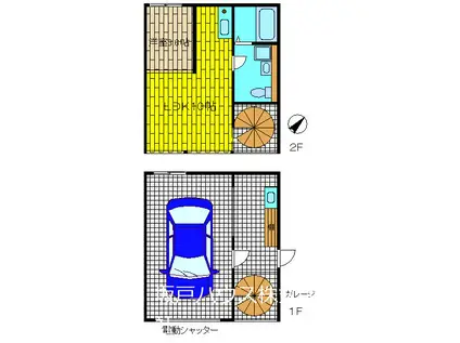 16BASE(1LDK/1階)の間取り写真