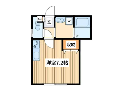 エクセル大久保(ワンルーム/1階)の間取り写真