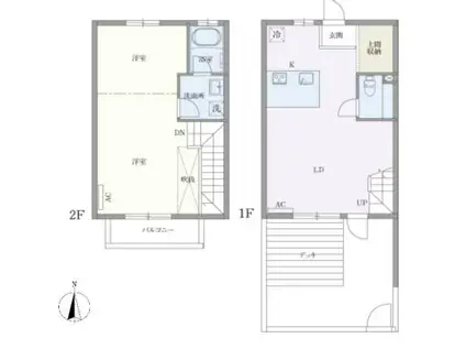 駒込ガーデンテラス(1LDK/1階)の間取り写真