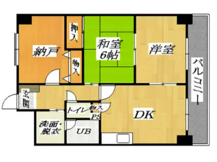 レグルス北池(3DK/4階)の間取り写真