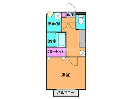 フレックス坂本(1K/2階)の間取り写真