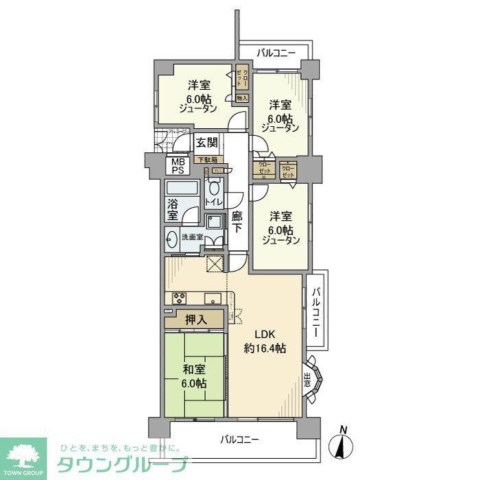 ユニーブル栄イースト(4LDK/5階)の間取り写真