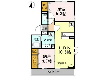 サニーコート(1SLDK/3階)の間取り写真