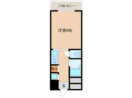 ひらこうパート1(1K/5階)の間取り写真