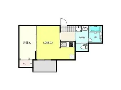 パロス大観町アルデア(1LDK/2階)の間取り写真