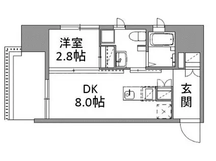 ANDON(1LDK/12階)の間取り写真