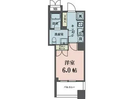 メゾンビスタ渋谷宇田川(1K/7階)の間取り写真