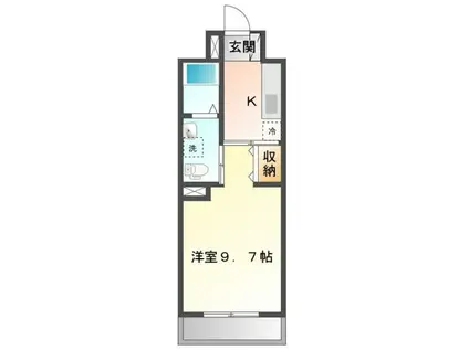 オーヴィラージュ(1K/2階)の間取り写真