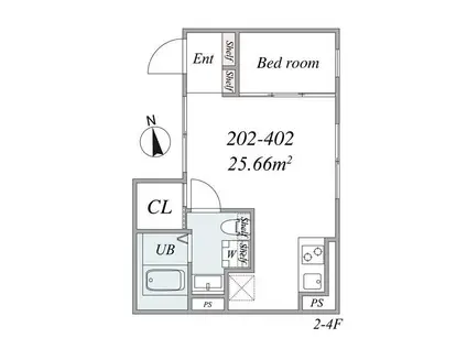 THE TRIAS ITABASHI(1LDK/3階)の間取り写真