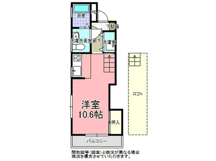 O HOUSE(1K/2階)の間取り写真