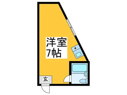 松尾寺ワンルーム(ワンルーム/1階)の間取り写真