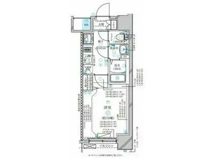 ディアレイシャス名古屋太閤通III(1K/8階)の間取り写真