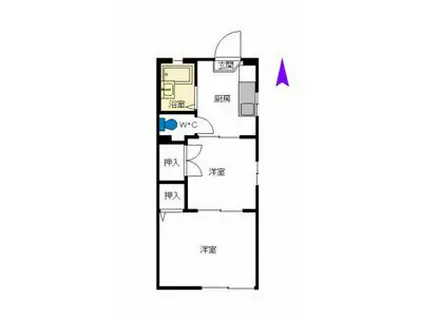 MASTSヴェルA(2K/1階)の間取り写真