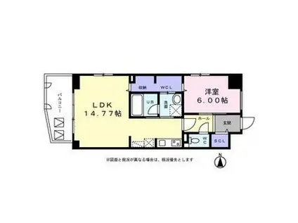 名駅南サクセスVIII(1LDK/3階)の間取り写真