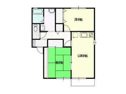 セジュールK(2LDK/1階)の間取り写真