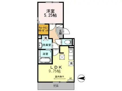 リーベンバウム(1LDK/1階)の間取り写真