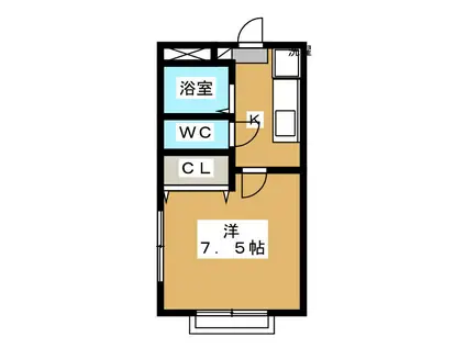 DEAR COURT(1K/2階)の間取り写真