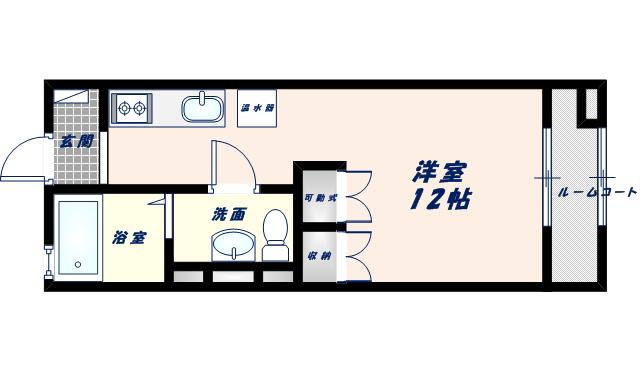 カンタービレ(ワンルーム/2階)の間取り写真