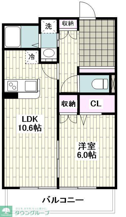 リヴァージュ湘南(1LDK/1階)の間取り写真