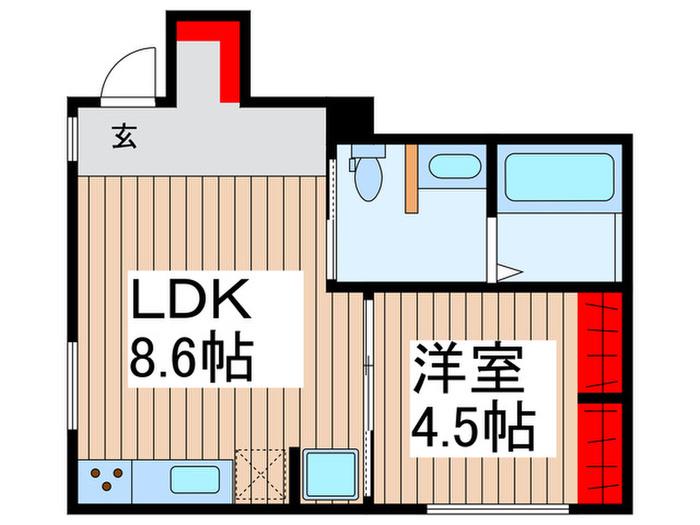 グランマレー(1LDK/1階)の間取り写真